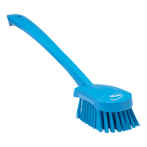 BROSSE À MAIN À MANCHE LONG 415 MM À POILS DURS BLEU