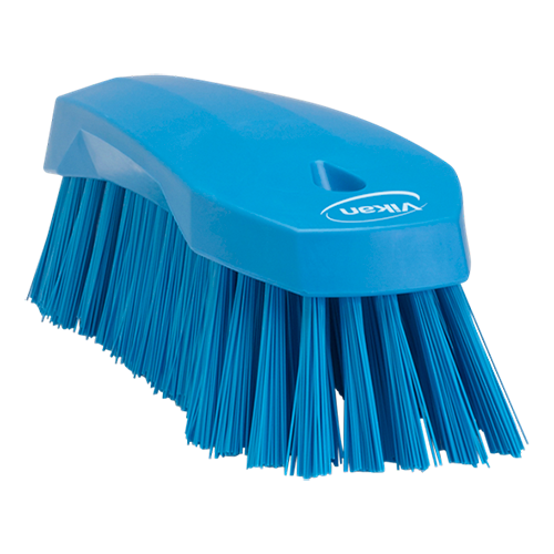 BROSSE À MAIN À MANCHE LONG 200 MM À POILS DURS BLEU